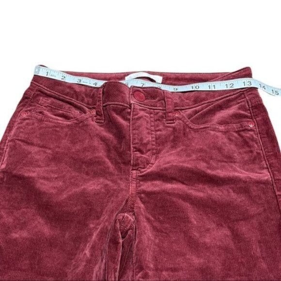 Lauren Conrad Corduroy Burgundy Bootcut Mid Rise Pants Size 4 - Picture 8 of 8